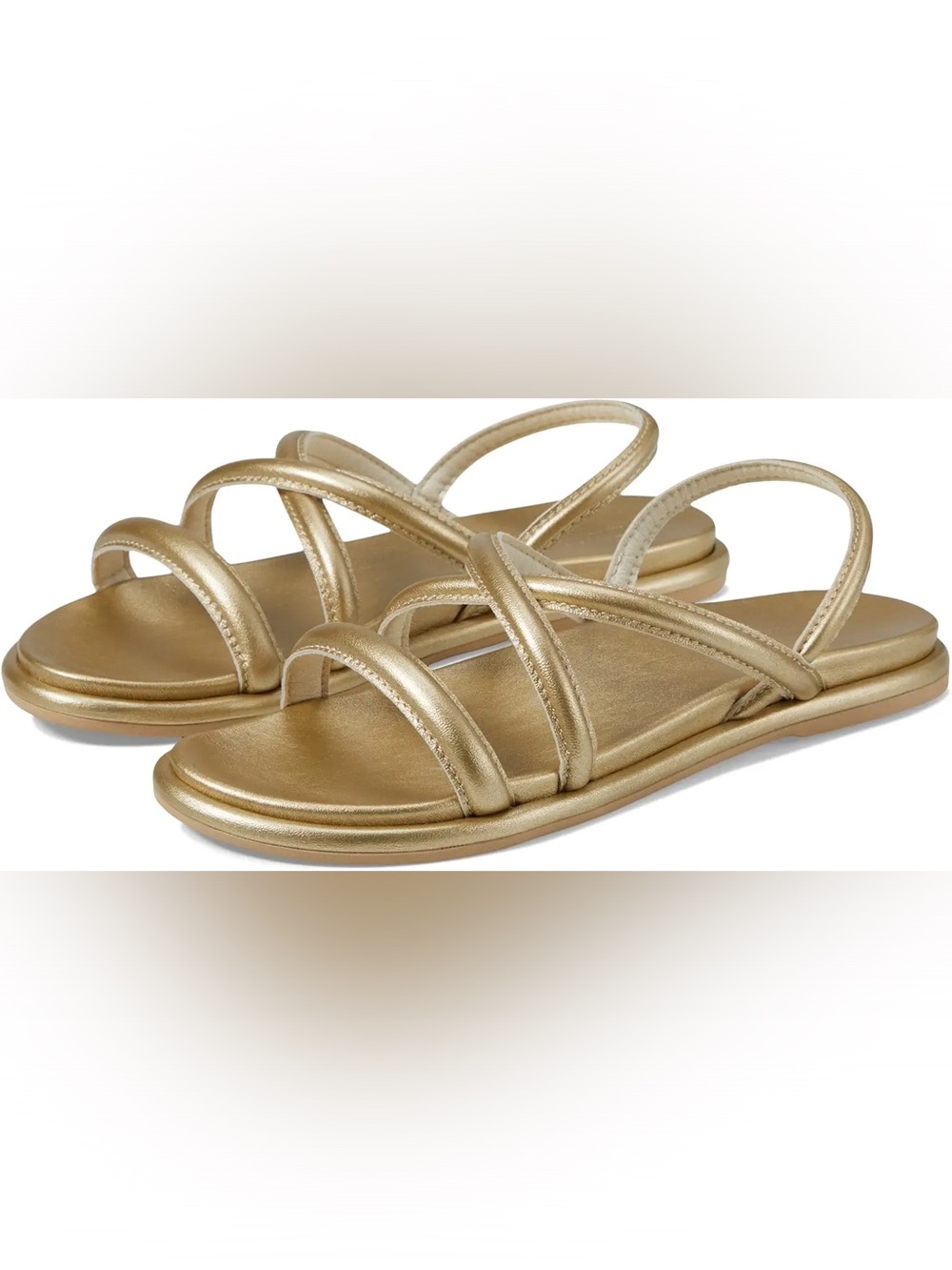 NWT OluKai Tiare Strappy Sandals Gold Metallic Womens Size 10
